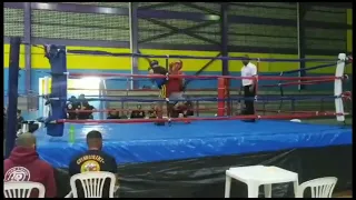 Luta final de kick light do atleta Luís Gustavo no campeonato Mineiro de kickboxing 2023