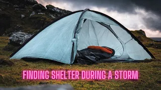 ⚠️ CAMPING DURING A STORM 76MPH ⚠️ | Northumberland Camping & Hiking | Trekkertent Saor