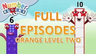 @Numberblocks- Orange Level Two | Full Episodes 14-16 | #HomeSchooling | Learn to Count #WithMe