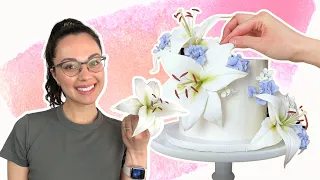 How to Arrange Spring Sugar Flowers // Lilies, Hydrangeas, Lilacs for Mother's Day or Wedding Cake