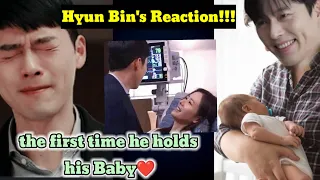 HYUN BIN'S REACTION THE FIRST TIME HE HOLDS HIS BABY! ADORABLE MOMENT OF FATHER AND SON❤️