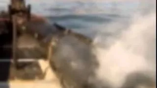 Combat laser Lockheed Martin burned a boat Боевой лазер  сжег лодку