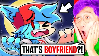 FNF BOYFRIEND TURNS INTO A WEREWOLF!? (LankyBox Reacts To Funny FRIDAY NIGHT FUNKIN ANIMATION!)