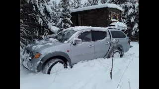 L200 в лесу.  Поездка на лесосеку.