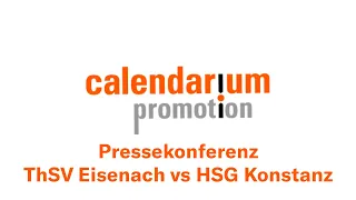Pressekonferenz ThSV Eisenach vs HSG Konstanz