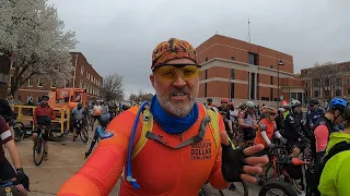 The Mid South Gravel 100 Mile Race with Amputee Cyclist Aaron Smith of Gainesville, TX on 3/11/2023.