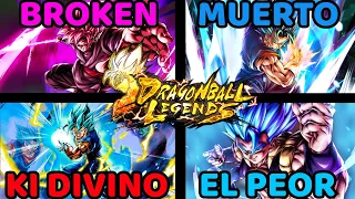 TODOS LOS PERSONAJES KI DIVINO De PEOR A MEJOR De Dragon Ball Legends