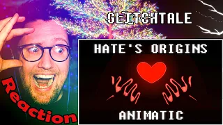 HATE'S ORIGINS ANIMATIC | Meropos (GLITCHTALE) REACTION! | IT ALL BEGAN HERE! |