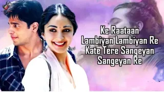 Jubin Nautiyal - Raataan Lambiyan (Lyrics) || Asees Kaur || Tanishk Bagchi || Shershaah | 7 clouds