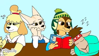 Isabelle (Animal Crossing) Fenneko (Aggretsuko) Bodi e Germur (Rock Dog)