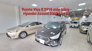 🦅🏆Sedan Nhật - Hàn đối thủ nặng ký | Toyota Vios E cuối 2016 Dual - Hyundai Accent 2018 | 0913633466