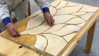 Great Designs Worth Seeing By Vietnamese Carpenters -  Assembling And Arranging Leaves On The Table