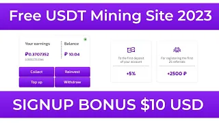 Free USDT mining website- Free Dollar earning website | Free Crypto mining website