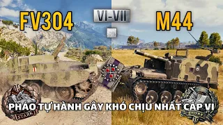FV304 vs M44: Những pháo tự hành gây khó chịu nhất World of Tanks