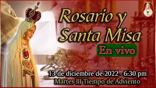 ⛪ Rosario y Santa Misa ⚜ Martes 13 de diciembre 6:30 PM | Caballeros de la Virgen