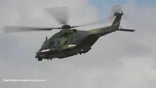 (4K) RIAT 2022. German Army Aviation Eurocopter NH90 TTH Display. Royal International Air Tattoo.