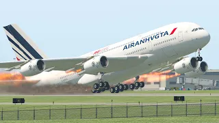 Massive A380 Pilot Saves Passengers Lives When Engines Explode After Take Off | XP11