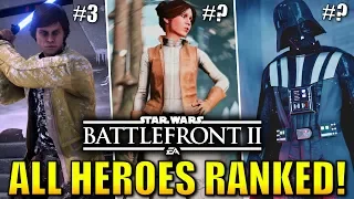 All 22 Star Wars Battlefront 2 Heroes RANKED from Worst to Best! (Updated)