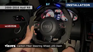 Vicrez Carbon Fiber Steering Wheel LED Dash vz102326 | Audi R8 2006–2015 | Installation