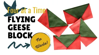 Four at a Time Flying Geese | Make 4 Flying Geese Blocks at Once! | Tutorial