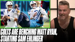 Pat McAfee Reacts To Sam Ehlinger Being Named Starter, Matt Ryan Being Benched