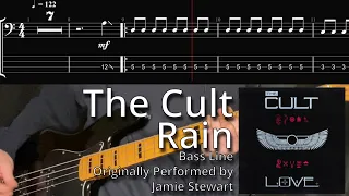 The Cult - Rain (Bass Line w/ Tabs and Standard Notation)