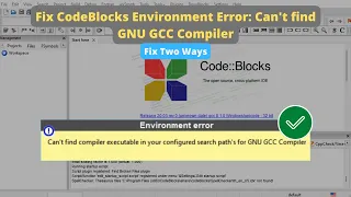 Fix Environment Error: Can't find compiler executable in your configured search path's for GNU GCC