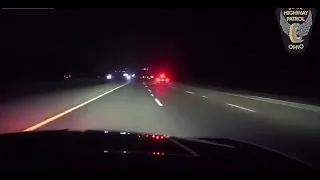 Ohio State Trooper Stops Wrong-Way Driver During Pursuit on the interstate