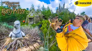 Harry Potter - Flight of the Hippogriff - 4K FULL RIDE POV Insta360 X3 - Universal Studios Hollywood