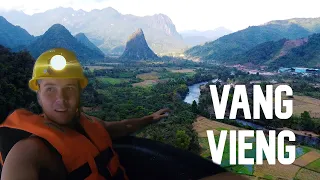 VANG VIENG CAVE TUBING & BEAUTIFUL LAGOON | LAOS 🇱🇦