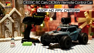 DEERC RC Cars DE36W Remote Control Car with 720P HD FPV Camera, 1/16 Scale Off-Road Remote Control