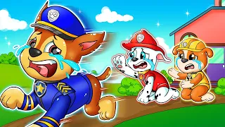 Paw Patrol The Mighty Movie | Policeman Chase Runs Away From Home!!! - Very Sad Story | Rainbow 3