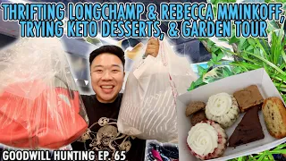 Thrifting Longchamp, Rebecca Minkoff and more, Trying Keto Desserts, & Garden Tour | Ep. 65