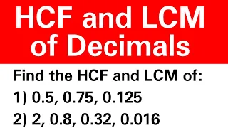 HCF and LCM of Decimals | Maths for SSC CGL CHSL MTS BANK POLICE DSSSB RAILWAY | Masterclass at 9pm