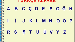 Turkish Lesson 1 - Turkish Alphabet - Türkçe Alfabe