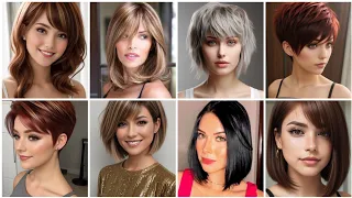 احدث وأجمل قصات شعر قصير مع ألوان صبغه وتسريحات 2024 /افضل قصات شعر قصيره ترند💇short hair cuts👍