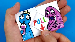 GRIMACE SHAKE Vs  RAINBOW FRIENDS BLUE! - Arts and Paper Crafts for FANS