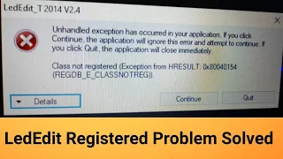 Class Not Registered Error in Lededit 2014 & 2019, Guaranteed solution!