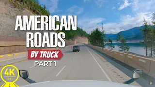 [4K 60fps] Scenic Drive - American Roads By Truck, Interstate-90 - Part#1