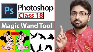 Magic Wand Tool | Cut Image Using Magic Wand Tool in Photoshop | Class 18 | Urdu / Hindi