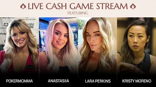 Lara Perkins Plays LIVE CASH With Kristy Moreno | Commentary by PokerFace Ash