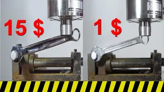 HYDRAULIC PRESS VS EXPENSIVE AND CHEAP WRENCH