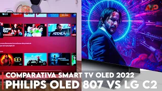 Comparativa Philips OLED 807 vs LG OLED C2: dos de las mejores Smart TV del 2022