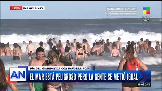 ☀️ Playa y sol en Mar del Plata: Día del Guardavida con bandera roja 🏖️