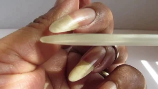 How To File Natural Nails Using a Glass File