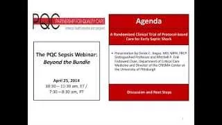 PQC Sepsis Webinar - April 25, 2014