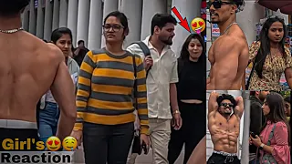 💪BODYBUILDER Shirtless In Public😍 Cute Girls Reaction😘 || Epic Reactions || Fitness Master Deepak