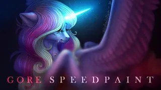 [GORE/13+] Princess Cadance's Death (Grief) -- MLP Speedpaint