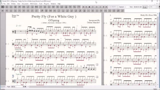 Drum Score World (Sample) - Offspring - Pretty Fly (For a White Guy)