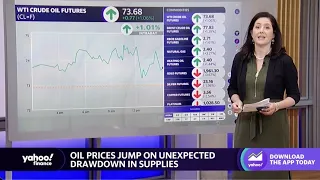 Oil prices jump on unexpected drawdown in supplies